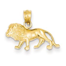 Gold Classics(tm) 14kt. Diamond-Cut Lion Pendant