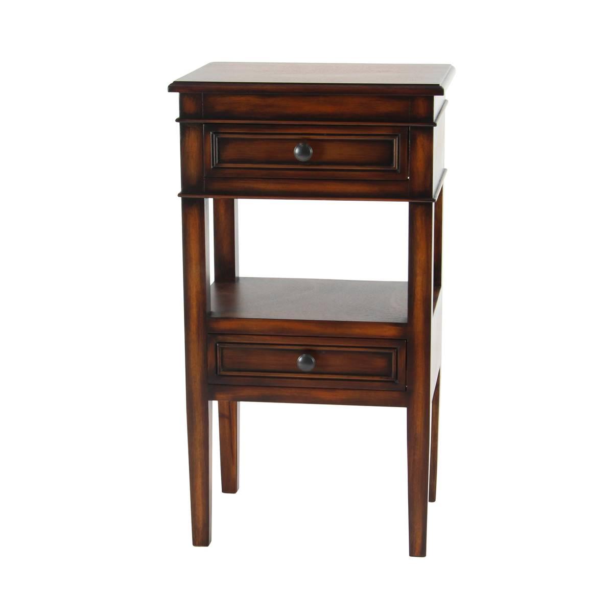 9th & Pike® Brown Pine Traditional Accent Table