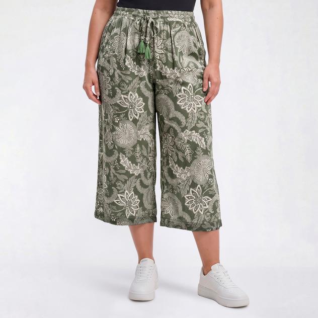 Plus Size Preswick & Moore® Floral Paisley Cropped Palazzos