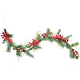 Northlight 6ft. Berries & Ornaments Mixed Pine Christmas Garland