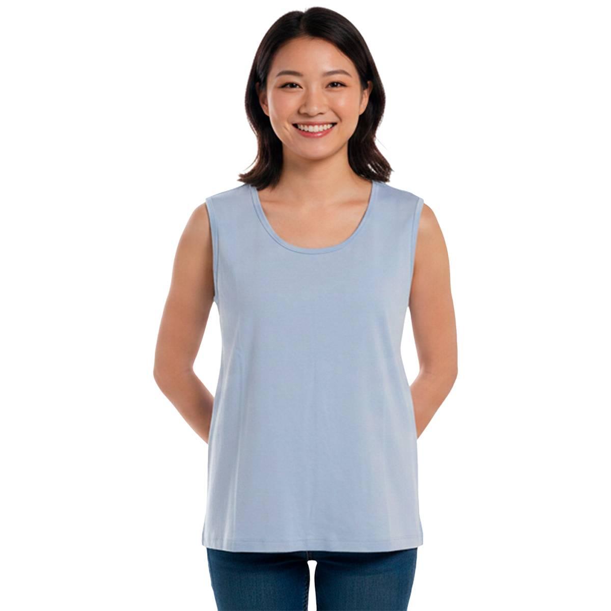 Womens Hasting & Smith Solid Scoop Neck Tank Top
