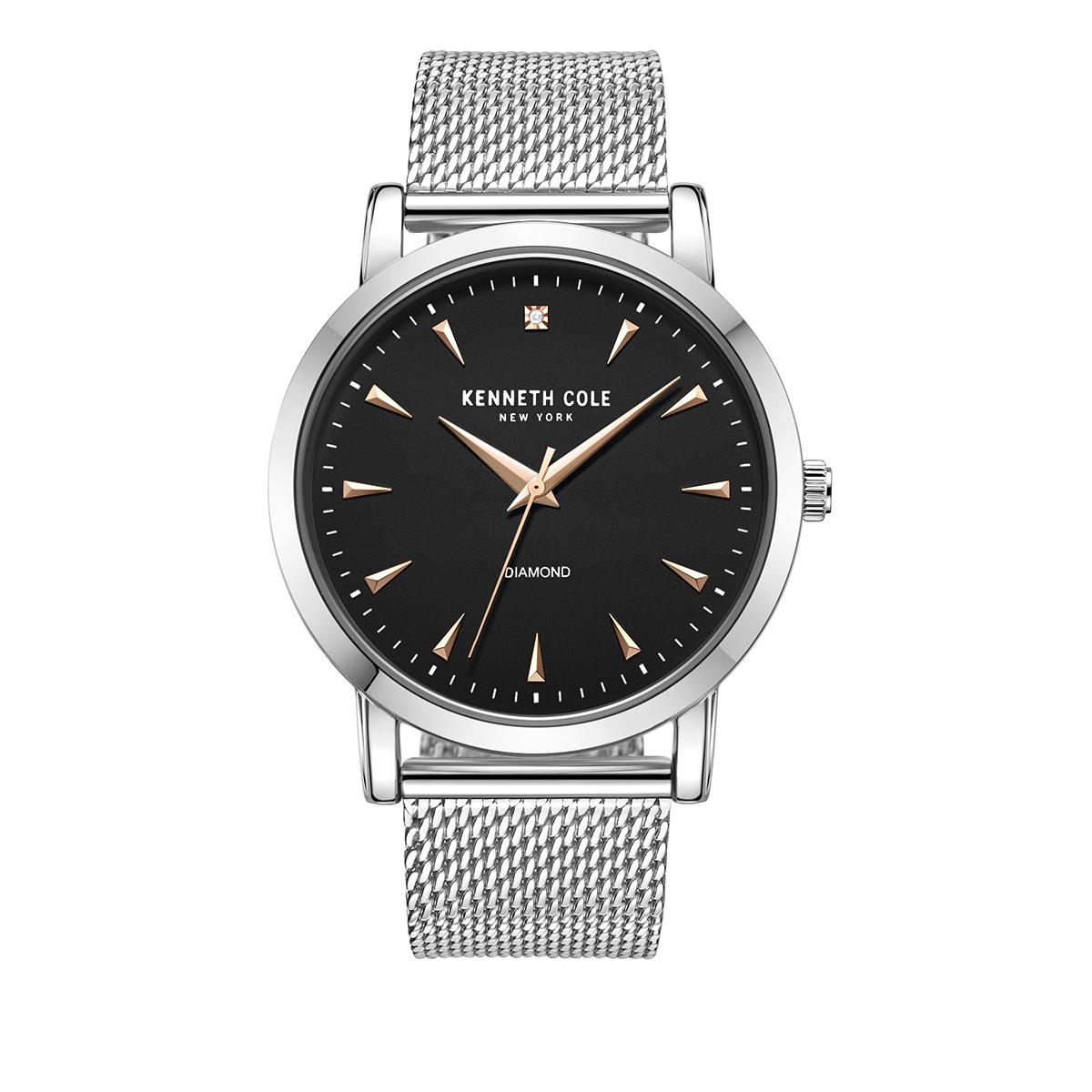 Mens Kenneth Cole Three Hand Black Dial Watch - KCWGG2271305