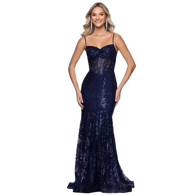 Juniors Blondie Nites Glitter Lube Corset Mermaid Dress