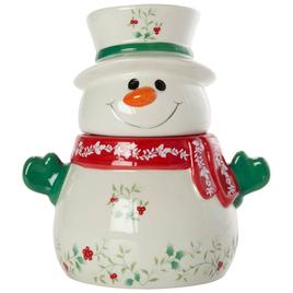 Pfaltzgraff(R) Berry Scarf Snowman Cookie Jar