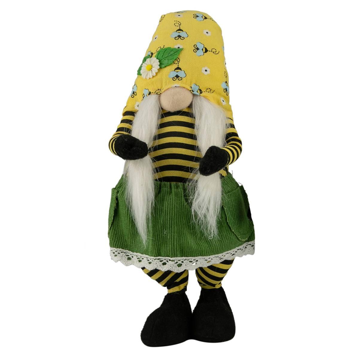 Northlight Seasonal Girl Gnome w/ Bumblebee Hat & Daisy
