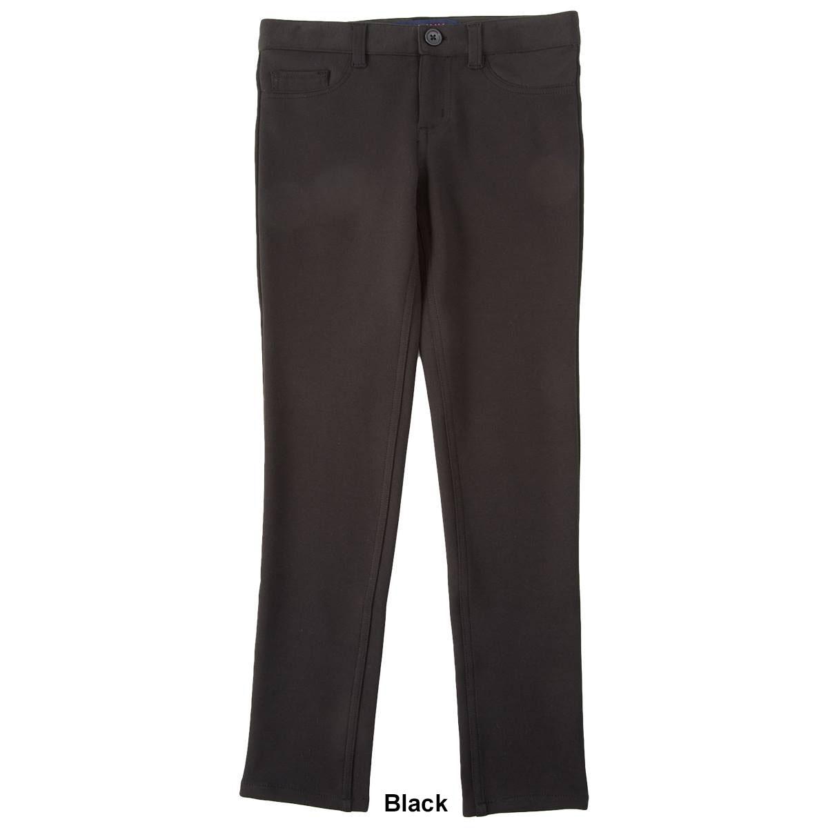 Girls (7-16) School Uniform Skinny 5 Pocket Knit Pants