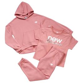 Girls (7-12) New Balance 3pc. Hoodie/Short Sleeve Tee & Joggers