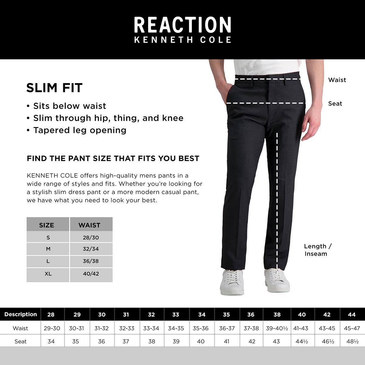 Mens Kenneth Cole® Reaction™ Stretch Slim Fit Urban Dress Pants