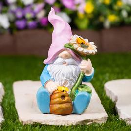 Northlight Seasonal LED Solar Sunflower Gnome Garden Statue