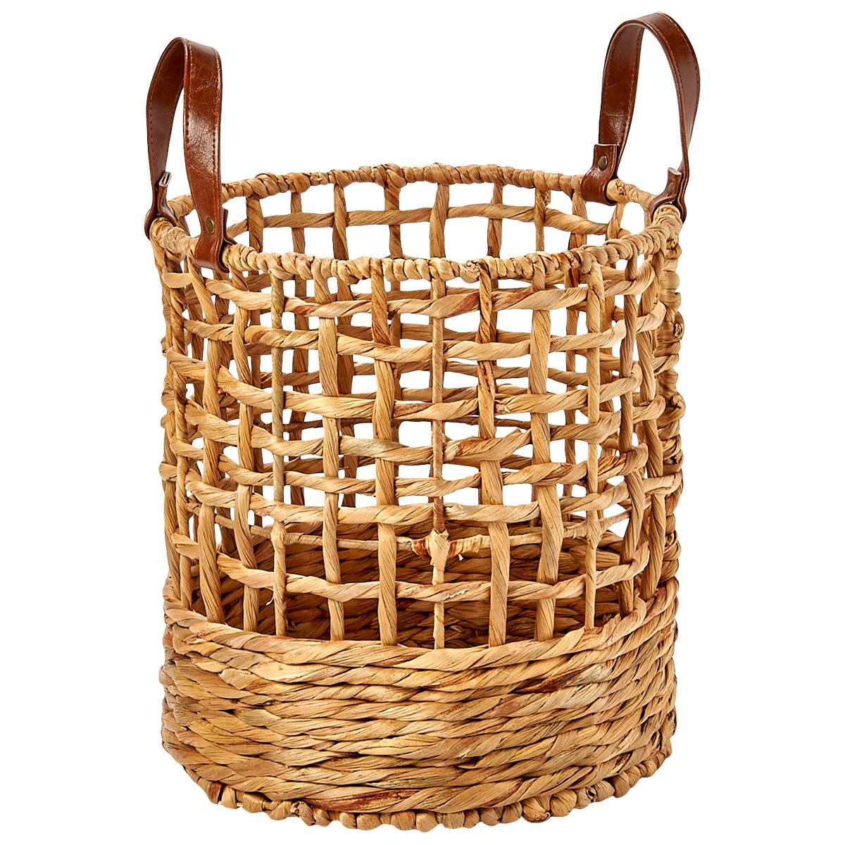 Baum Brothers Small Twist & Karo Weave Water Hyacinth Basket