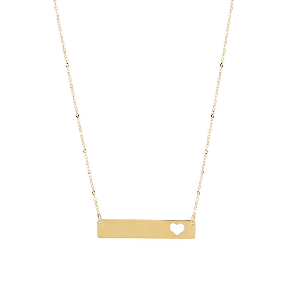 Gold Classics(tm) 14kt. Yellow Gold Cut-Out Bar Cable Chain Necklace