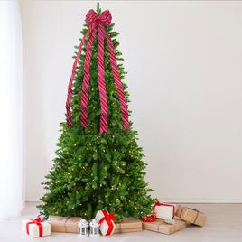 Northlight 48in. x 10in. Red and White Striped 16 Loop Christmas
