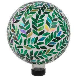 Northlight Seasonal Mosaic Iridescent Leaves Garden Gazing Ball