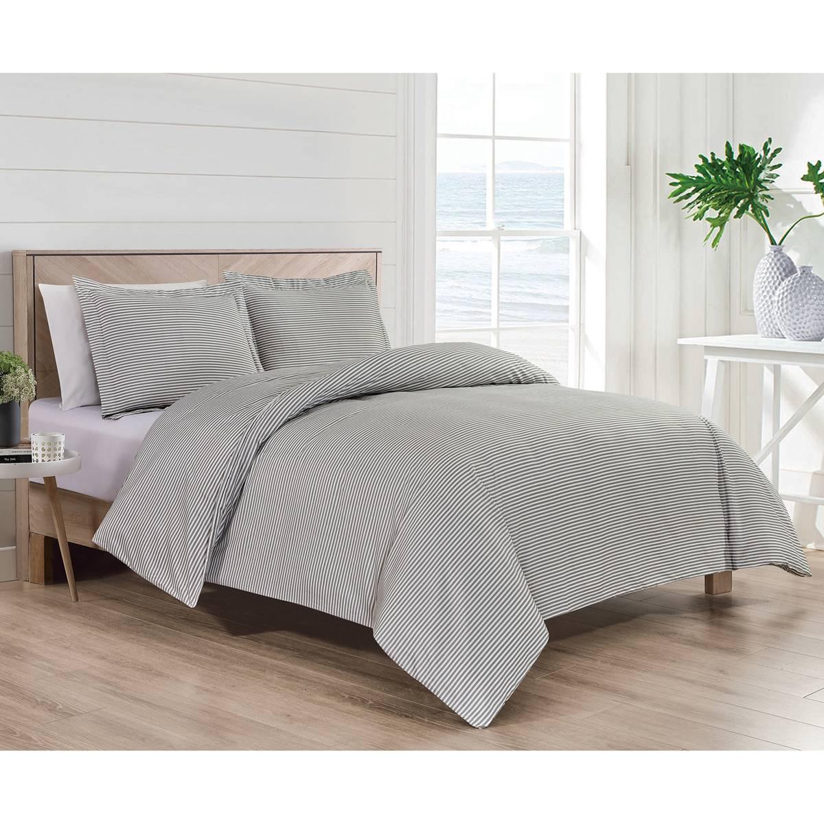 Bibb Home 1800 Series Oxford 3pc. Duvet Cover Set