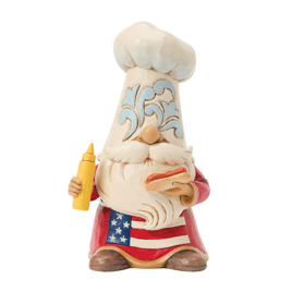 Jim Shore Heartwood Creek Patriotic Grilling Gnome Figurine