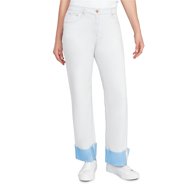 Petite Ruby Rd. Hello Holiday Pull On Cuffed Jeans
