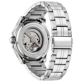 Mens Caravelle Stainless Steel Skeleton Dial Watch - 43A159