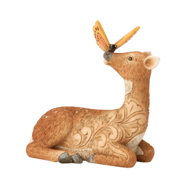 Jim Shore Heartwood Creek Deer with Butterfly Figurine