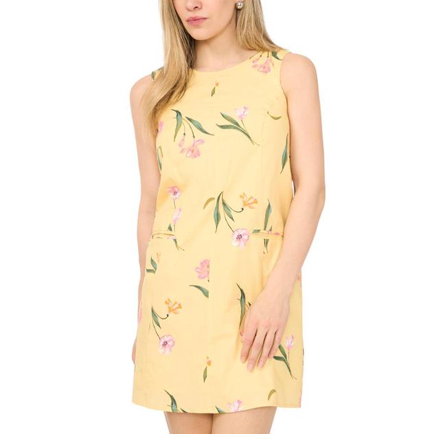 Petite MSK Sleeveless Floral Shift Dress with Pockets