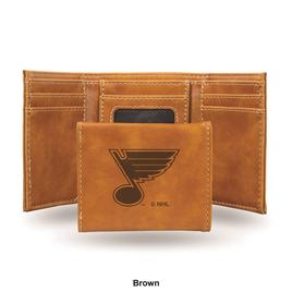 Mens NHL St. Louis Blues Faux Leather Trifold Wallet