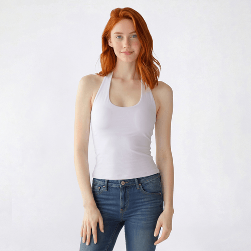 Juniors Cotton Candy Butter Soft Halter Top With Pads