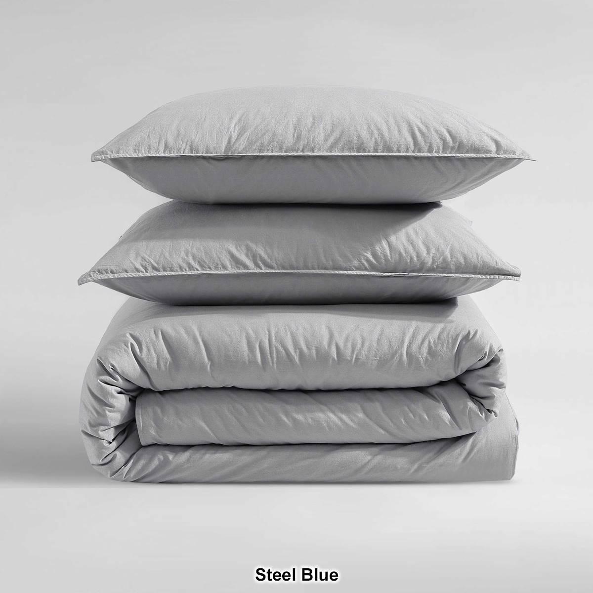 Calvin Klein Washed Percale Cotton 3pc. Comforter Set