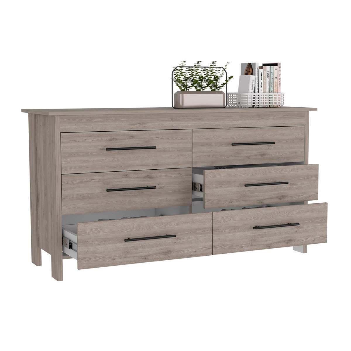FM FURNITURE Luxor 6 Drawer Double Dresser