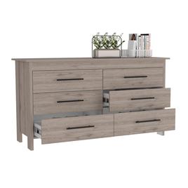 FM FURNITURE Luxor 6 Drawer Double Dresser