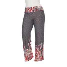 Plus Size White Mark Printed Palazzo Pants