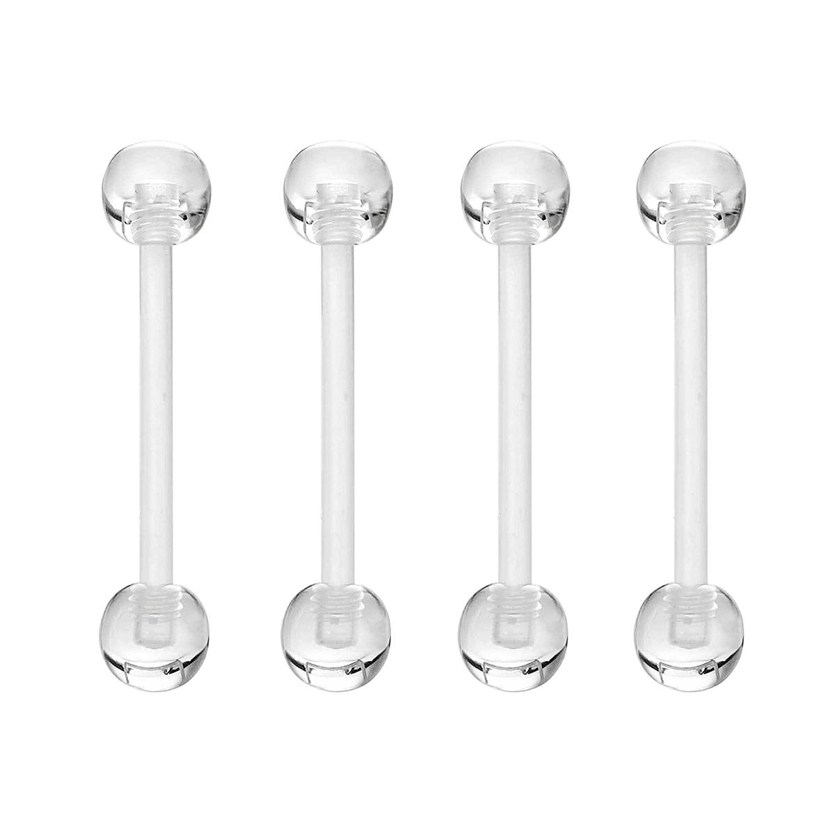 4pk. 14-Gauge Bioflex Tongue Retainer
