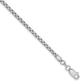 Gold Classics(tm) 2.45mm. White Gold Semi-Solid Box Bracelet