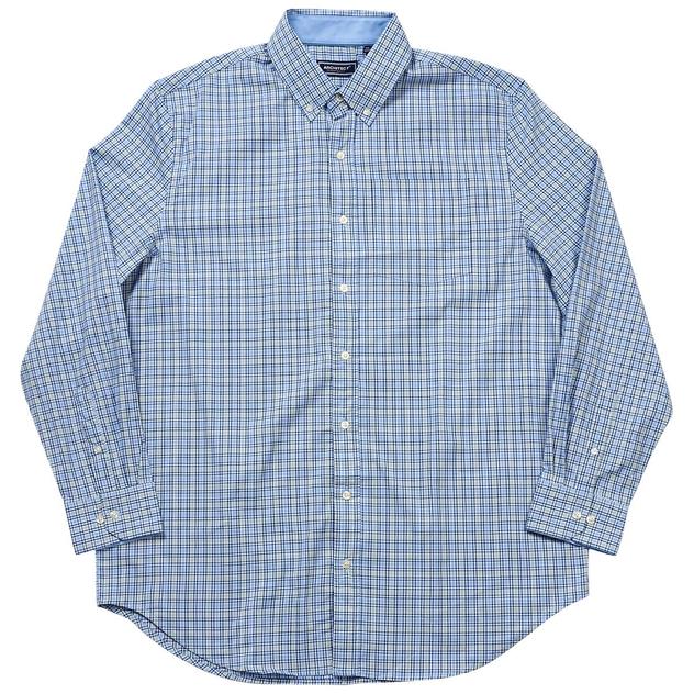 Mens Big & Tall Architect® Plaid Button Down Shirt - Blue Green