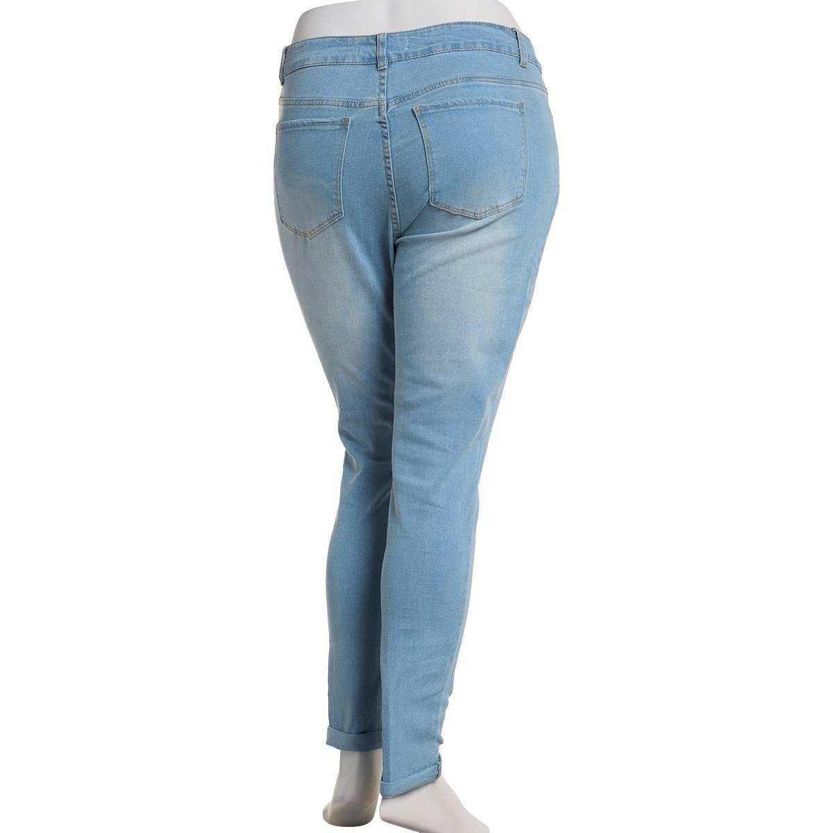Junior Plus California Vintage High Rise 5 Pocket Skinny Jeans