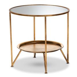 Baxton Studio Tamsin Accent Table with Tray Shelf
