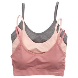 Womens Laura Ashley 3Pk Seamless Swiss Dot Bralette  w/Logo