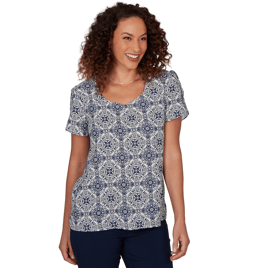 Womens Emaline Summer In The City Short Tulip Sleeve Blouse