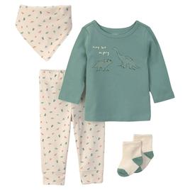 Baby Boy (NB-12M) Carter''s Ib Dino Print Set W/ Bib And Socks
