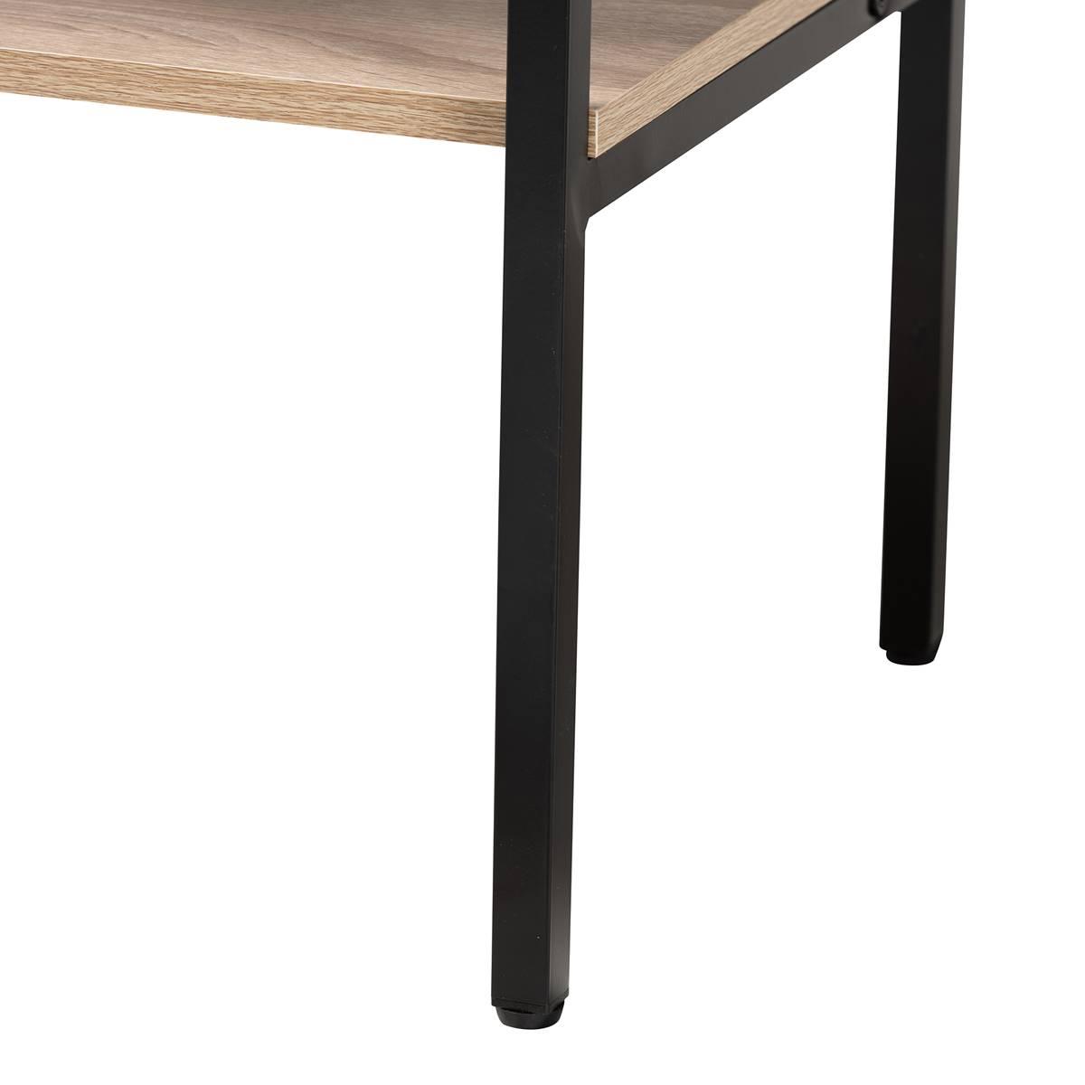 Baxton Studio Asher Natural Brown Wood 2-Door Sideboard