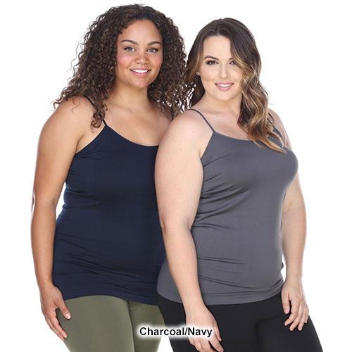 Plus Size White Mark 2pc. Solid Camisoles