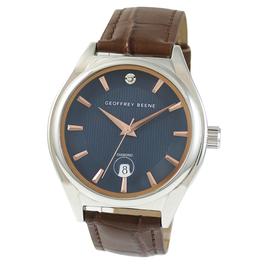 Mens Geoffrey Beene(R) Silver-Tone Diamond Accent Watch - GBA0004SL