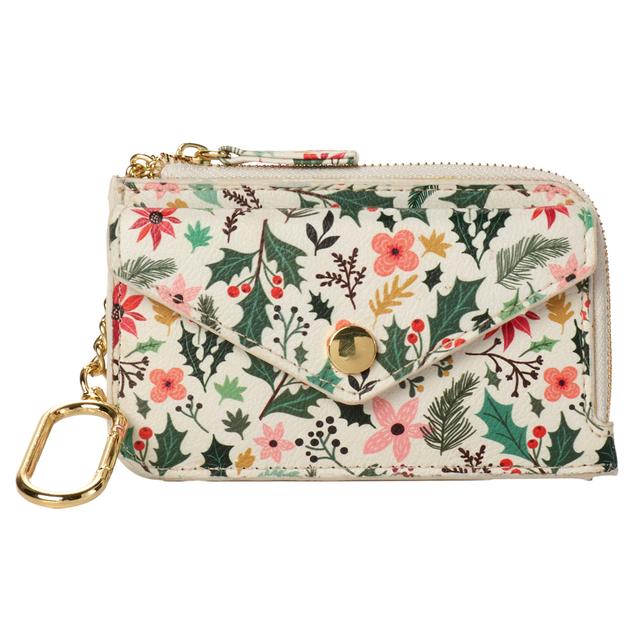 Womens Mundi Pippa Card Holder w/ Key Ring - Holly Jolly