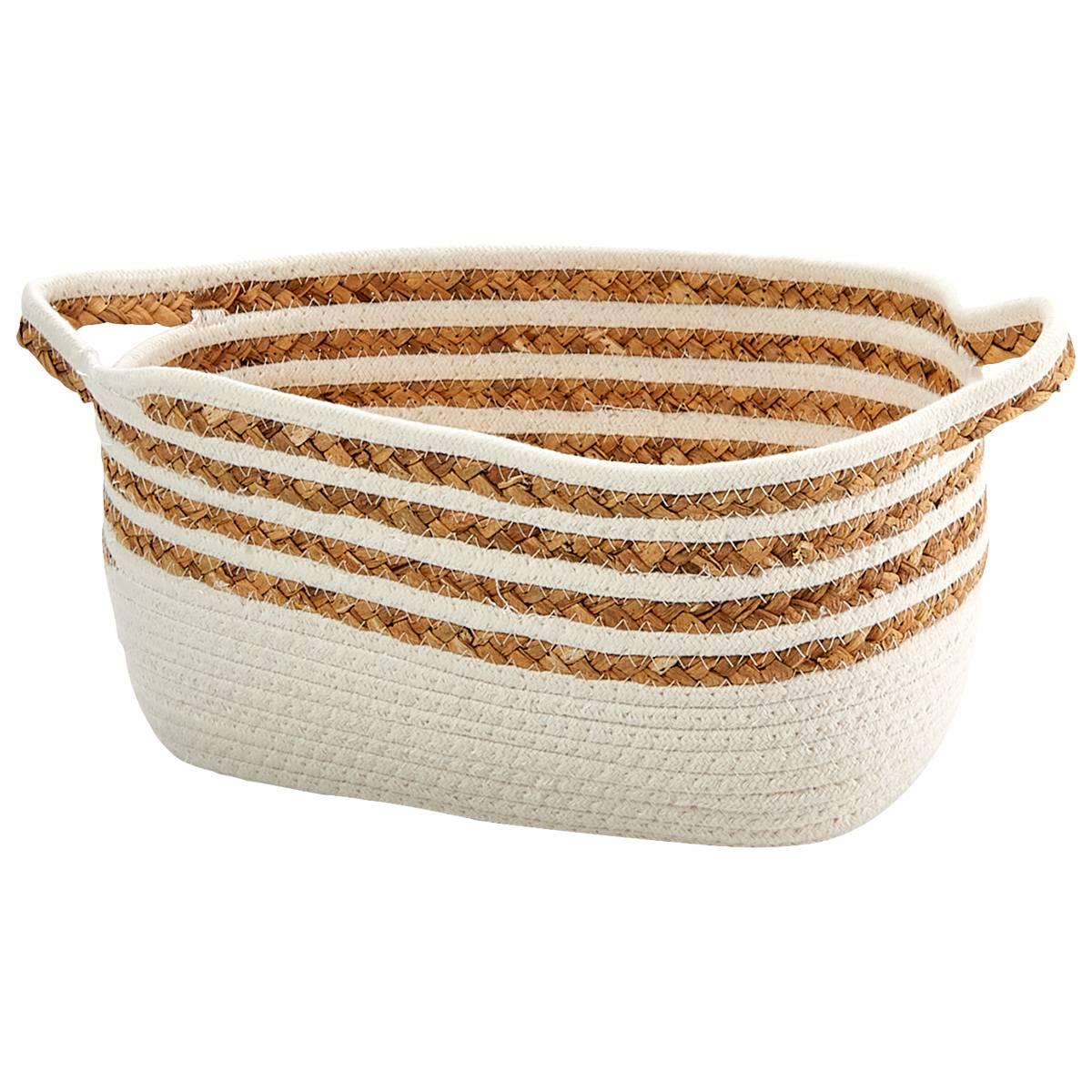 Heritage Small Stripe Rope Hyacinth Shelf Tote