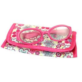 Sophia's® Floral Flap Case &amp; Hot Pink Plastic Eyeglasses Set
