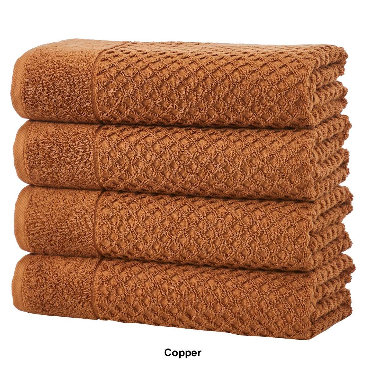 Freshfolds Grayson 4pc. Cotton Lattice Textured Bath Towel Set