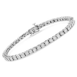Haus of Brilliance Silver 1ct. Lab Grown Diamond Tennis Bracelet