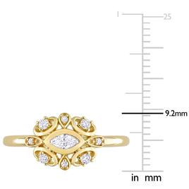 Diamond Classics™ 14kt. Gold 1/4ctw. Diamond Cluster Ring