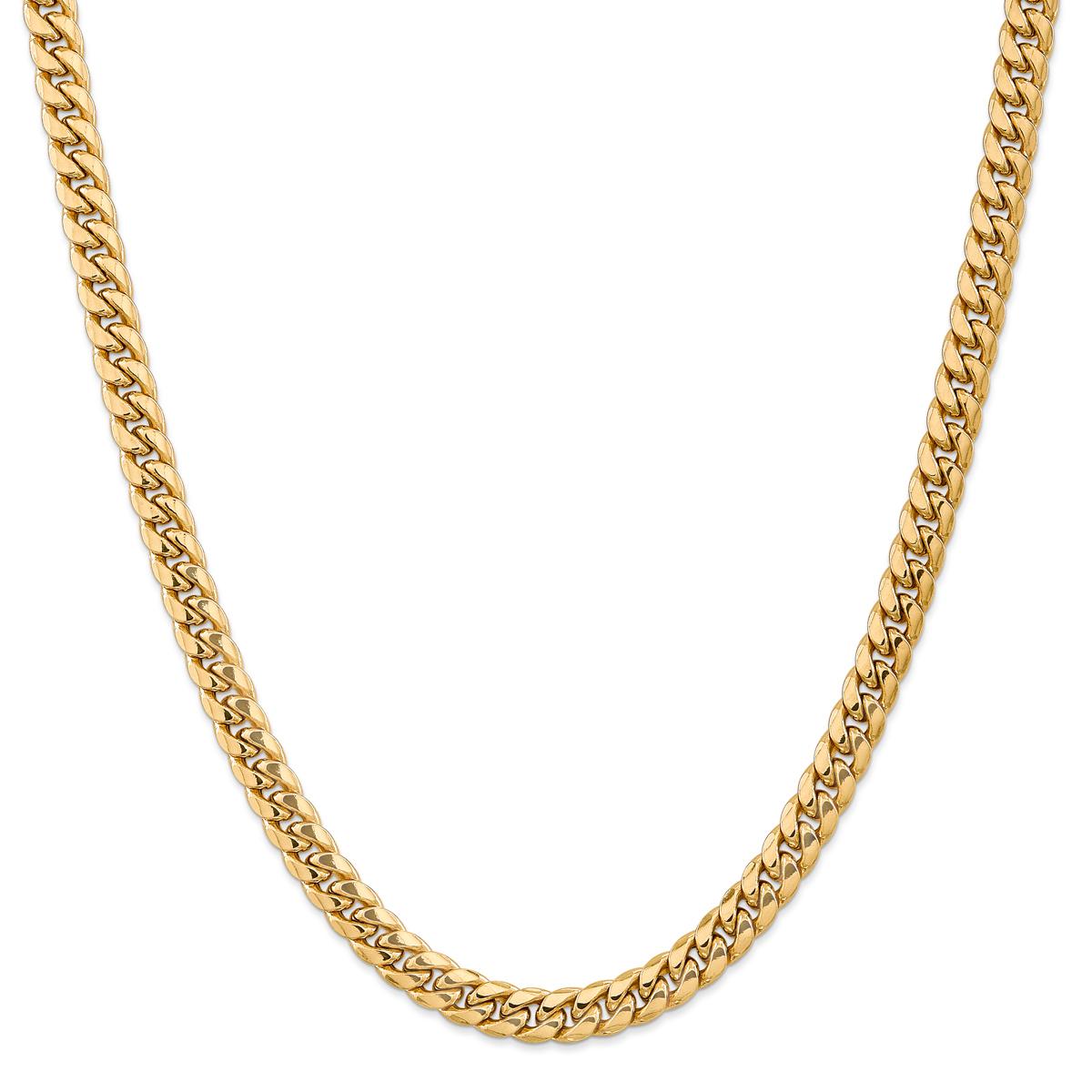 Gold Classics™ 7.3mm. Semi Solid Miami Cuban Bracelet