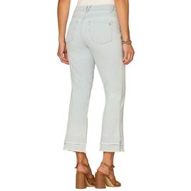 Womens Democracy “Ab”solution® Mid-Rise Fray Hem Stripe Jeans