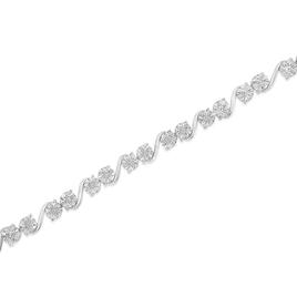 Diamond Classics™ Silver 1/10ctw.  Diamond Link Bracelet