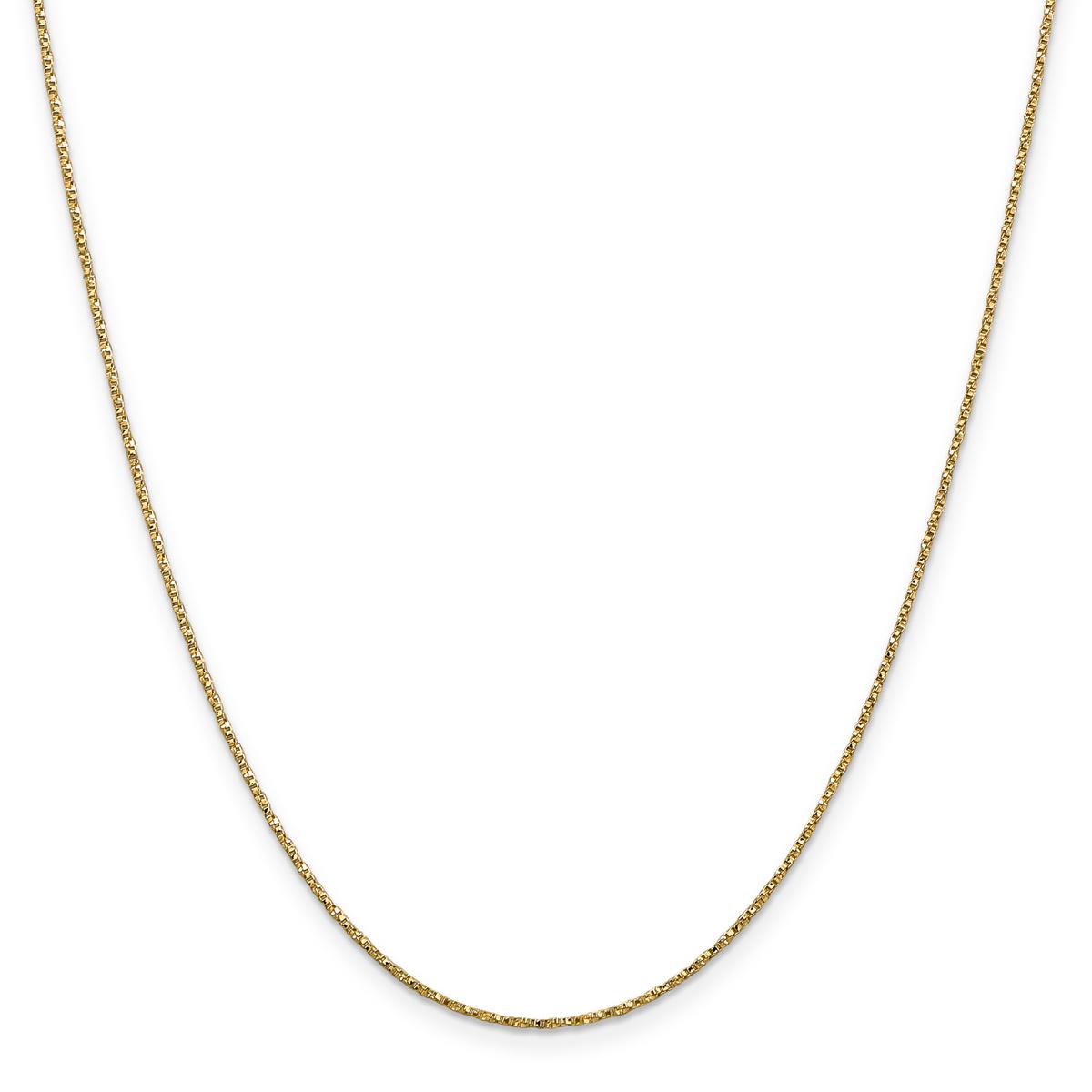 Gold Classics(tm) .95mm. 14kt. Gold Twisted Box Chain Necklace